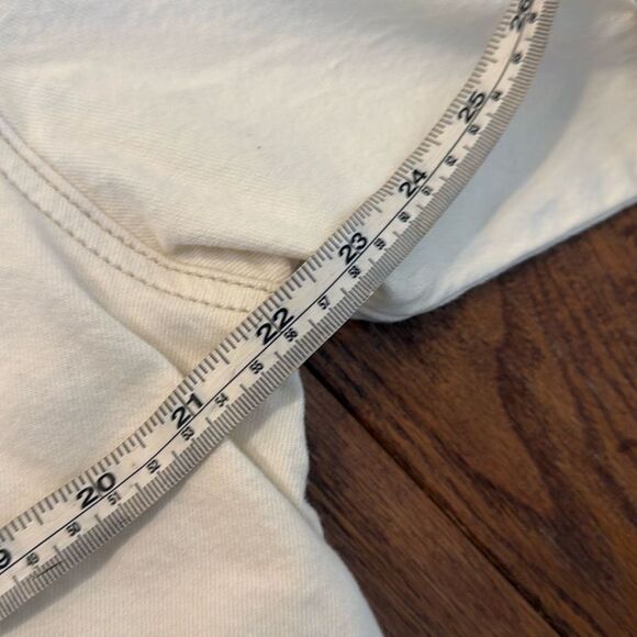Abercrombie & Fitch NWT white cropped zip front jean jacket large - Picture 7 of 9
